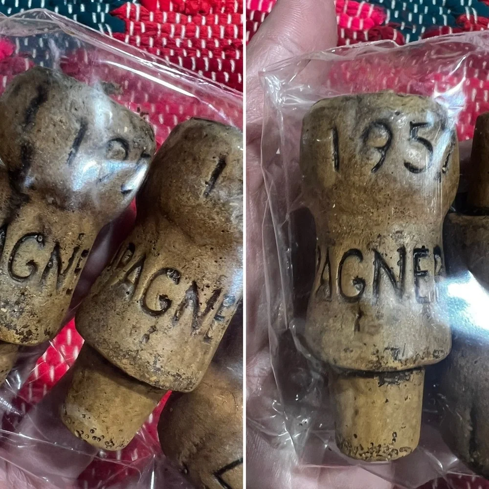 Champagne Bottle Cork Candles — Set of 4 — NWT